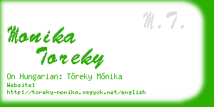 monika toreky business card