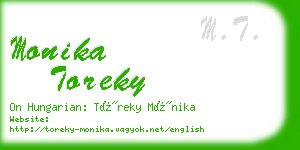 monika toreky business card